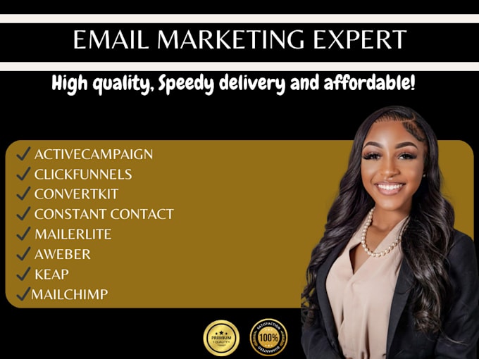 Gig Preview - Be your email marketing expert