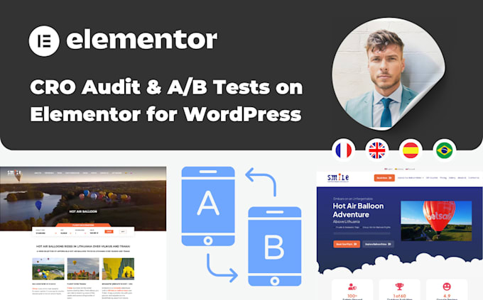 Gig Preview - Review and a b test your landing page on elementor wp for cro