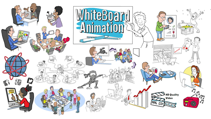 Gig Preview - Craft engaging 2d whiteboard animation and doodle explainer video ads