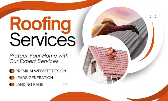 Gig Preview - Design roofing hvac construction home improvement leads cleaning service website