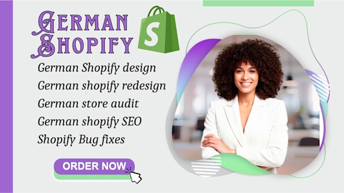 Gig Preview - Do german shopify website design and redesign german shopify dropshipping store