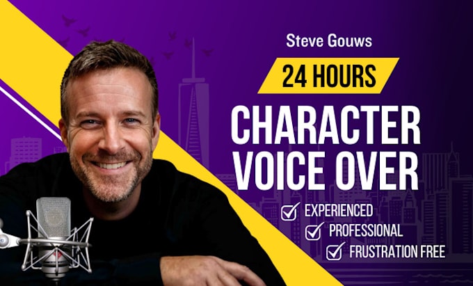 Gig Preview - Voice act believable character voiceover for video game or animation