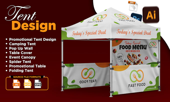 Gig Preview - Create eye catching tent designs for events and trade shows