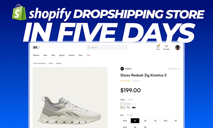 Gig Preview - Build your sales ready shopify dropshipping store in 5 days