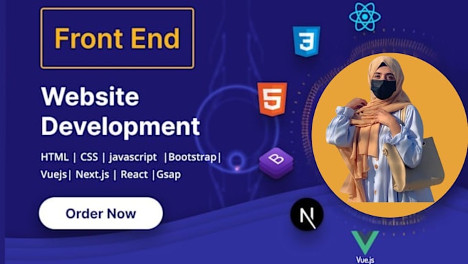 Gig Preview - Be your frontend web developer using react, HTML, CSS, bootstrap, and javascript