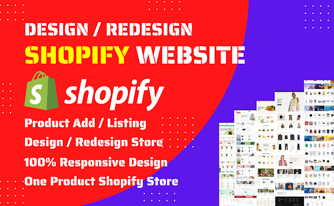 Gig Preview - Build, clone, design, redesign, create shopify store, shopify website developer