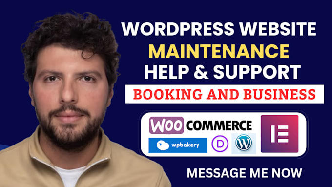 Gig Preview - Provide and do wordpress website maintenance, support or help