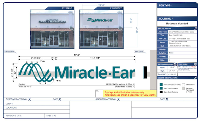 Gig Preview - Create a retail signage design proposal and technical drawing