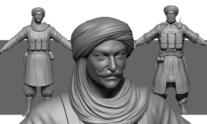 Gig Preview - Sculpt 3d character for 3d printing, films and video games