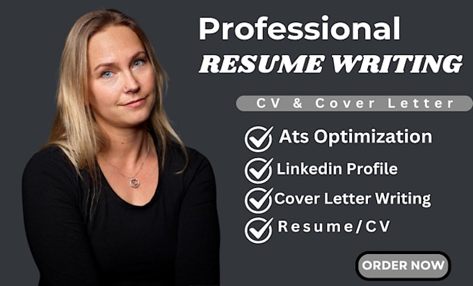 Gig Preview - Write professional resume writing CV, cover letter, ats resume and linkedin