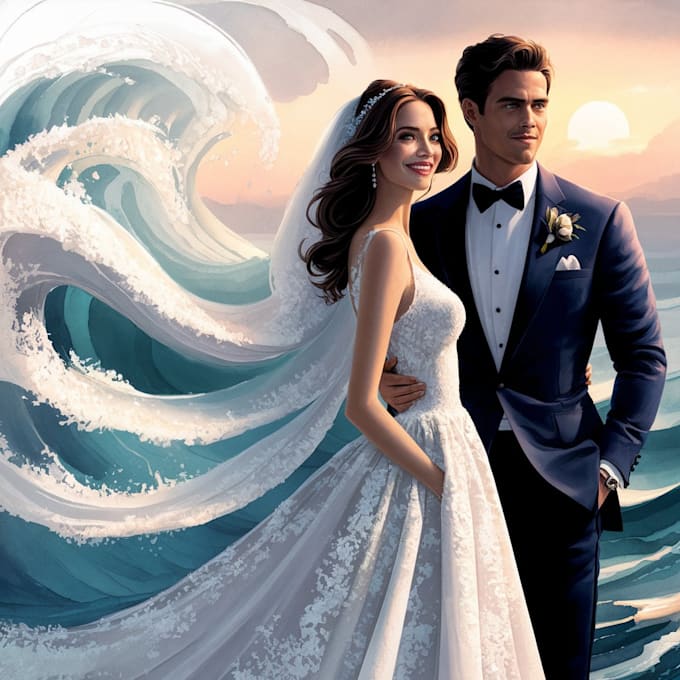 Bestseller - create fashion portrait or wedding illustration for your invitation