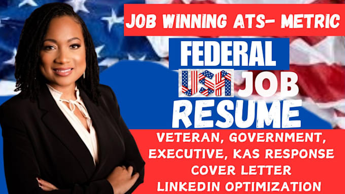 Gig Preview - Write federal resume, ksa response for usajobs, veteran, military, and civilian