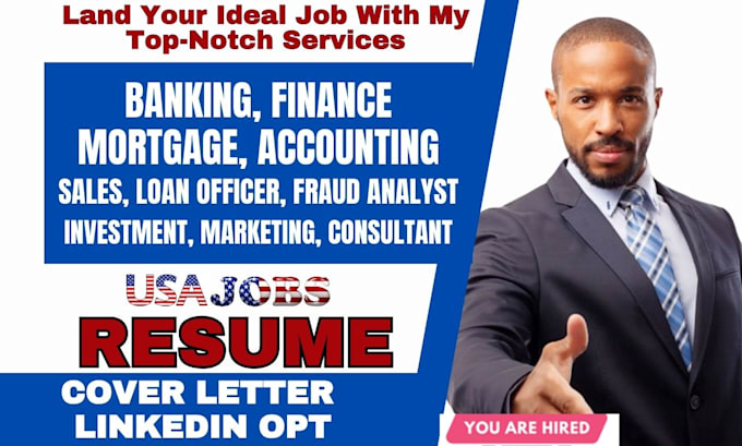 Gig Preview - Write banking, finance, investment, accounting, sales, loan, mortgage resume