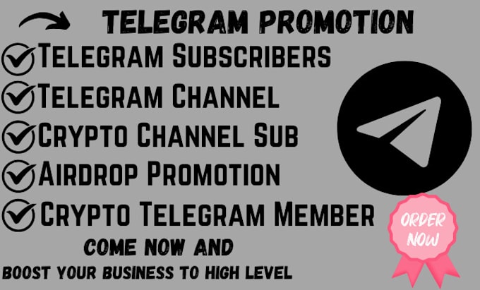 Gig Preview - Boost crypto telegram promotion, crypto telegram marketing, telegram subscribers