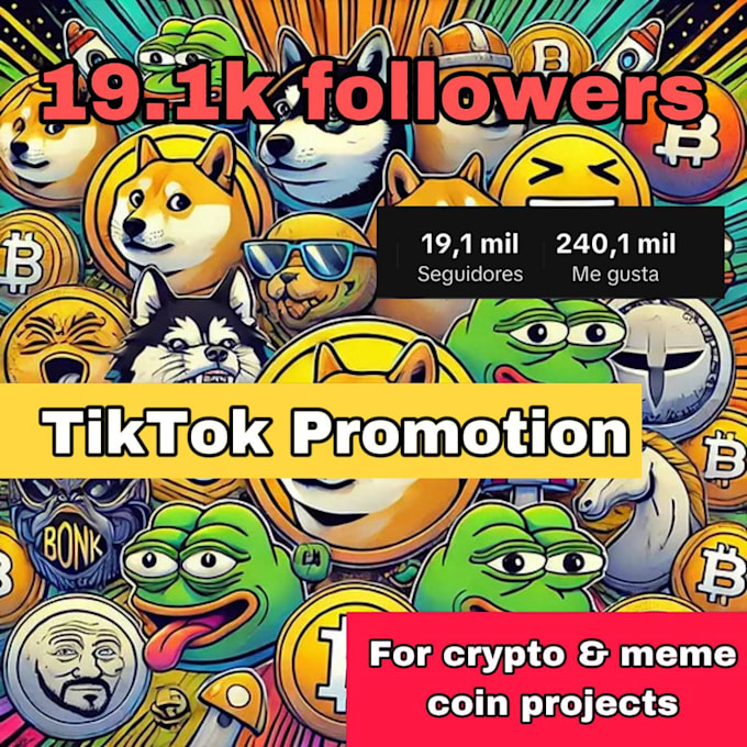 Bestseller - promote your crypto project on my tiktok with 19k followers