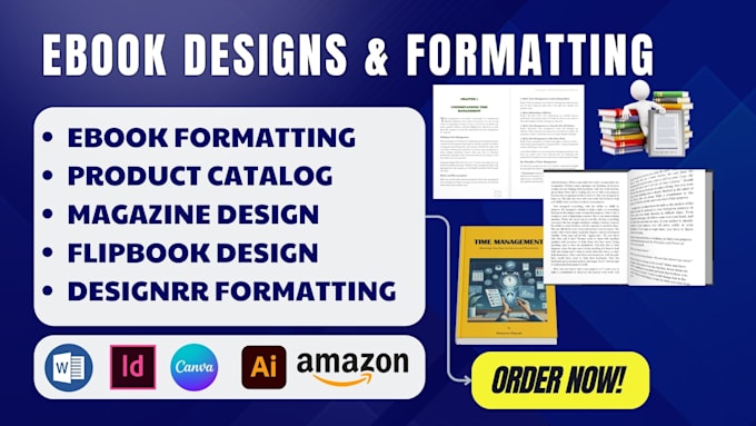 Gig Preview - Format ebooks, design product catalog magazines flipbooks with indesign designrr