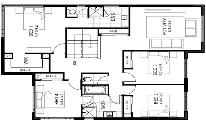 Gig Preview - Draw architectural floor plan in autocad 2d