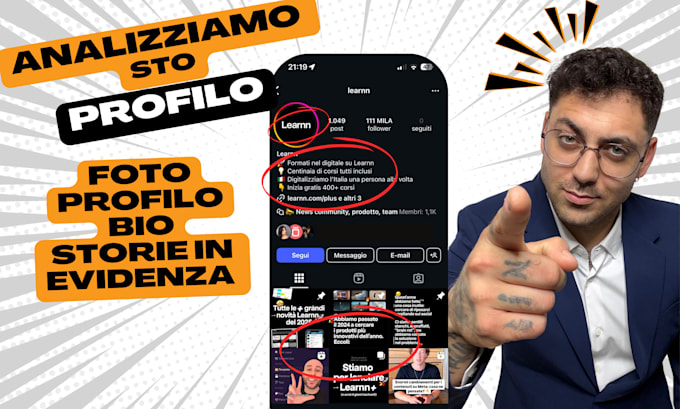 Gig Preview - Ottimizzero il tuo profilo instagram per attrarre piu follower e clienti