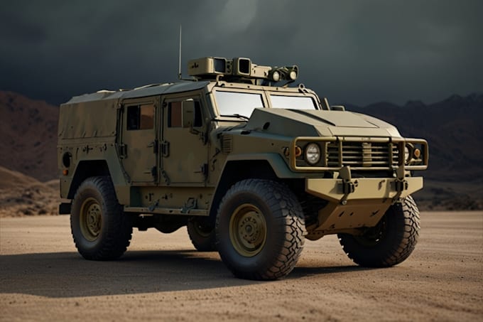 Gig Preview - Do 3d tank model, 3d vehicle, military car, army car, rc model, zbrush