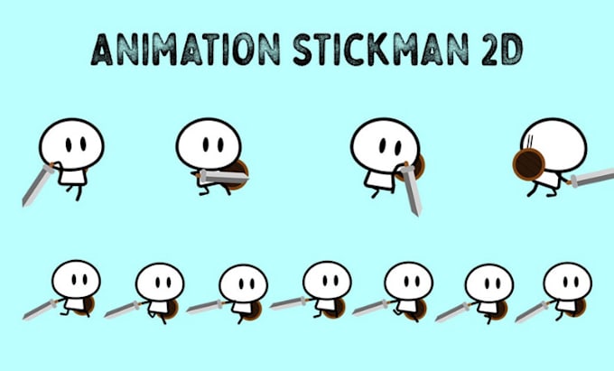 Gig Preview - 2d stick figure,2d fighting stick figure, stick figure fight animation