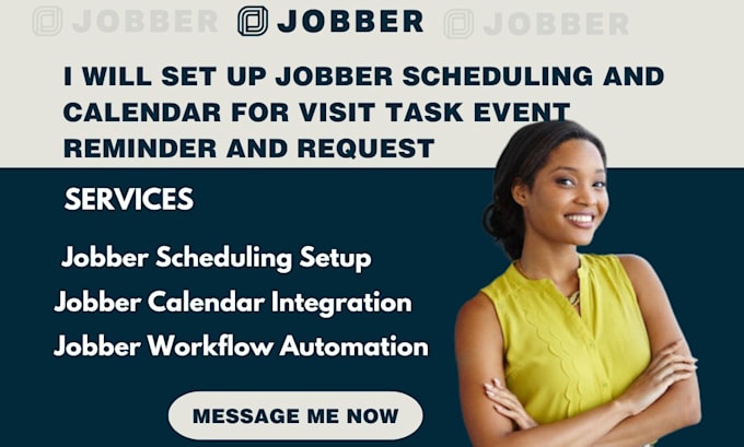 Gig Preview - Set up jobber scheduling and calendar for visit task event reminder and request