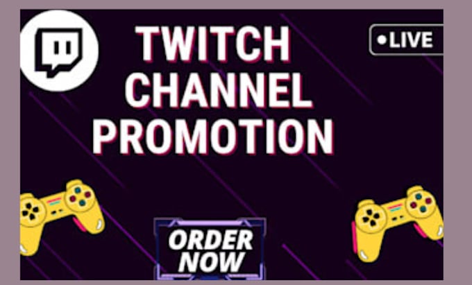 Gig Preview - Promote your twitch channel to get organic followers and live viewers