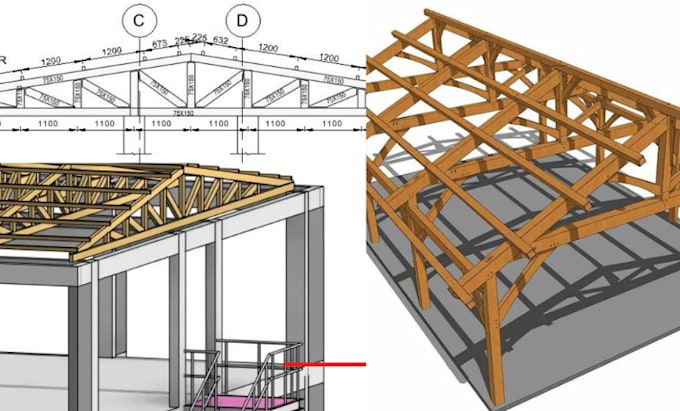 Gig Preview - Design wood and timber structure design, including framing and roof trusses