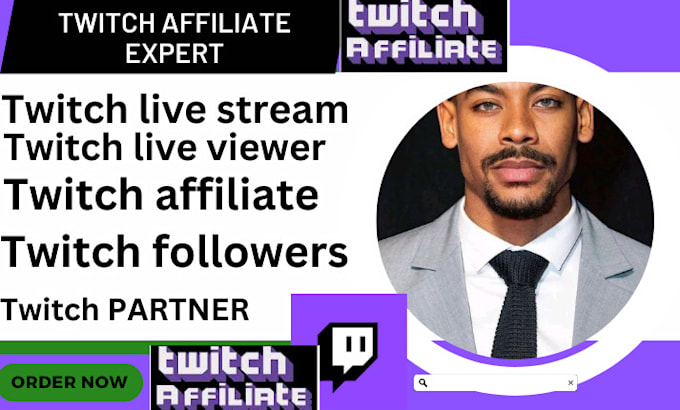 Gig Preview - Do organic twitch channel promotion twitch affiliate,twitch partner