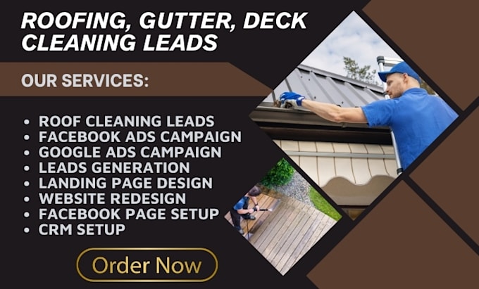 Gig Preview - Generate roof cleaning leads, pressure washing, gutter and deck cleaning leads