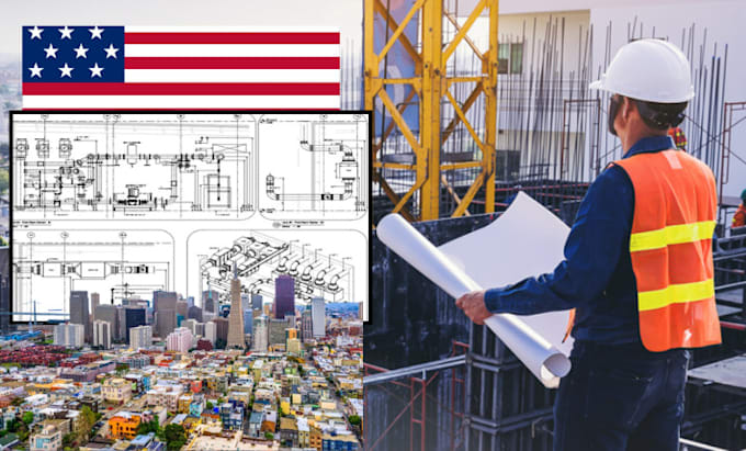 Gig Preview - Do USA pe stamp for architectural and engineering drawing mep drawing, site plan