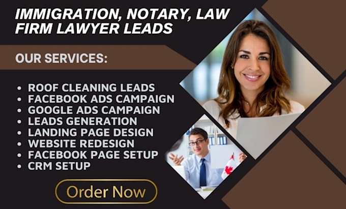 Gig Preview - Generate immigration leads, lawyer leads, law firm leads, notary leads