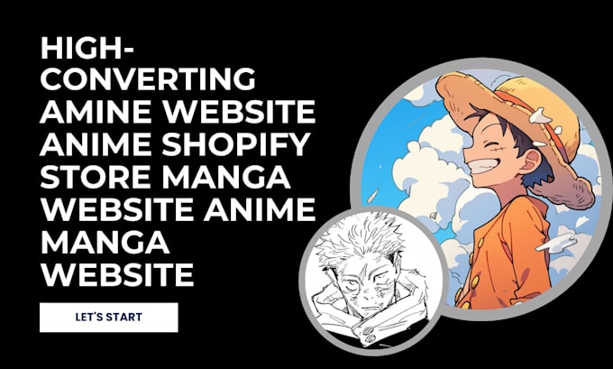 Gig Preview - Design amine website anime shopify store manga website anime manga website