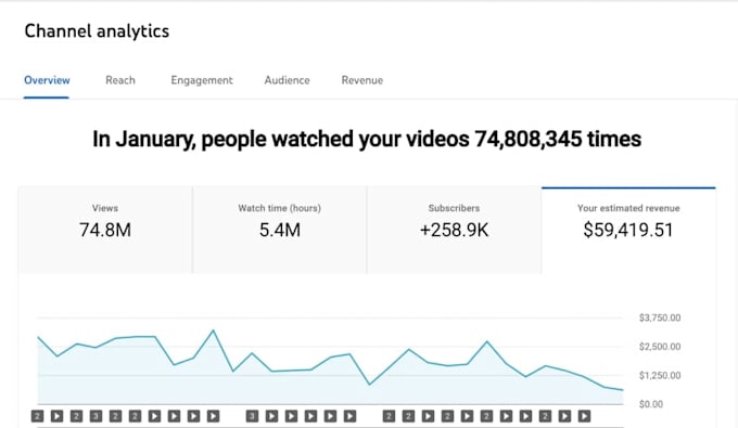 Gig Preview - Fully complete youtube channel monetization requirements