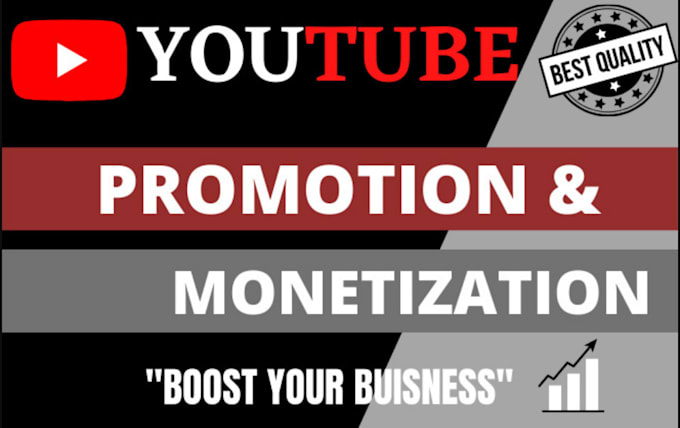 Gig Preview - Do promotion for organic youtube channel monetization