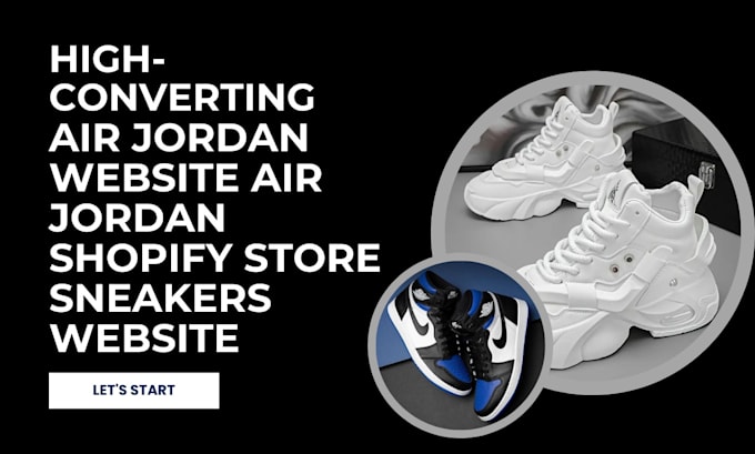 Gig Preview - Design profitable air jordan website air jordan shopify store sneakers website