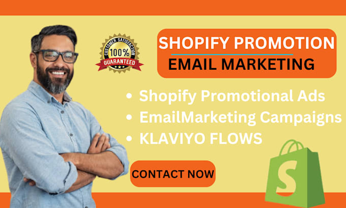 Gig Preview - Do shopify prmotional ads boost website sale with full email marketing campaign