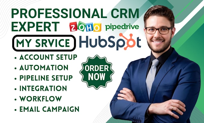 Gig Preview - Setup hubspot zoho crm airtable pipedrive close io automation copper integration