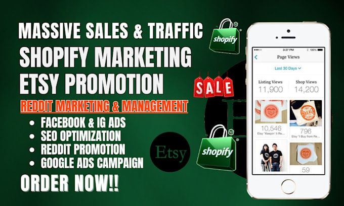 Bestseller - boost shopify sales etsy traffic wix sales funnel via reddit post management