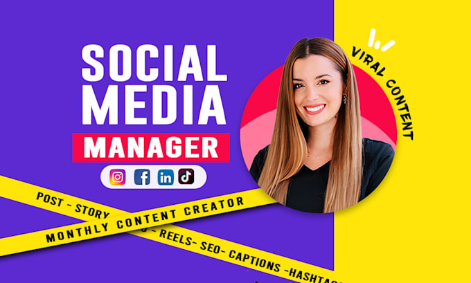 Gig Preview - Be your pro social media content creator and social media marketing manager