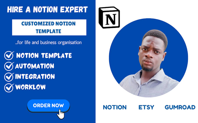 Gig Preview - Create customized notion template for your notion workspace