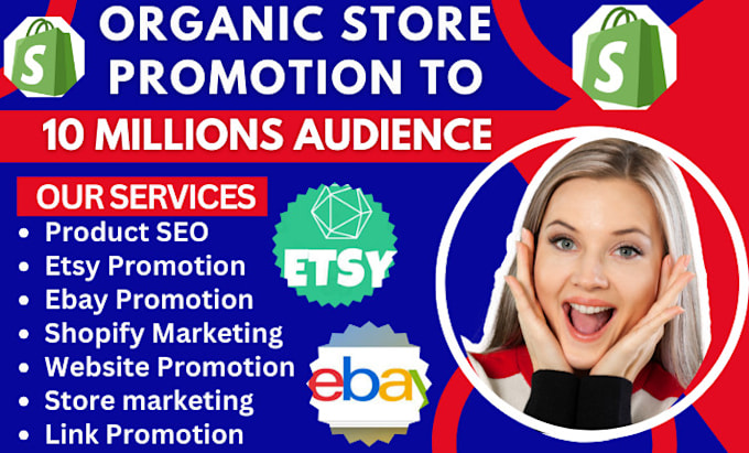 Gig Preview - Promote etsy shop ebay website advertise amazon book store product boost traffic