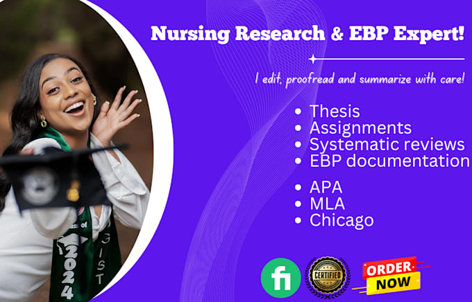 Gig Preview - Edit, proofread and summarize nursing research and evidence based practice ebp