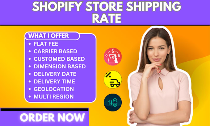 Bestseller - setup shopify store shipping rate dr cart ship cut oct hide logbase aj delivery