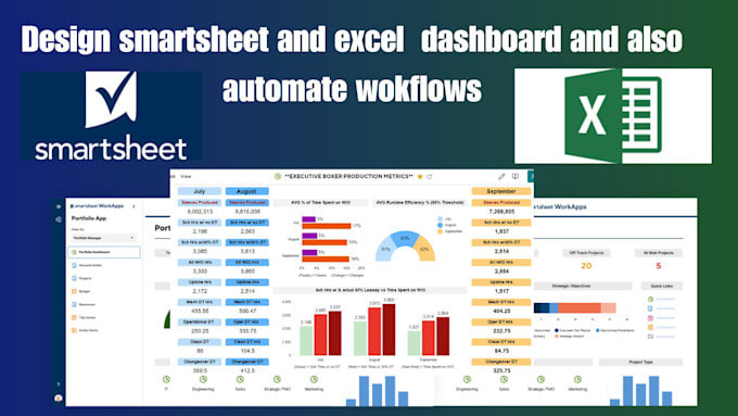 Gig Preview - Create dashboard and automate workflows using smartsheet and excel