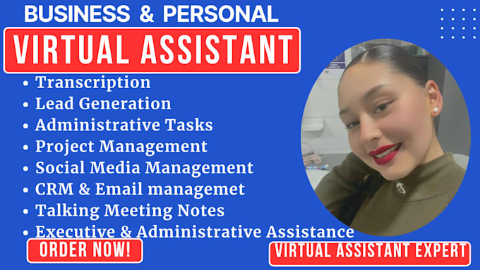 Gig Preview - Be your personal virtual assistant on any administrative task or store manager