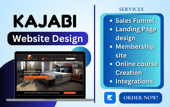 Gig Preview - Do kajabi online course creation kajabi membership website and automation setup