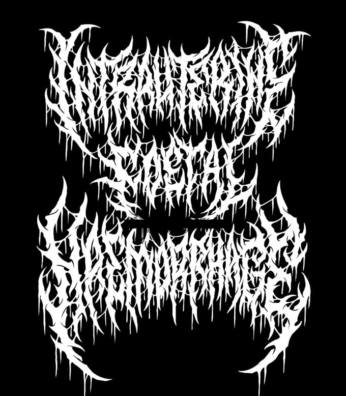 Gig Preview - Draw custom death metal logo design for your needs