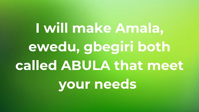 Gig Preview - Make amala ewedu gbegiri called abula with eran ogunfe