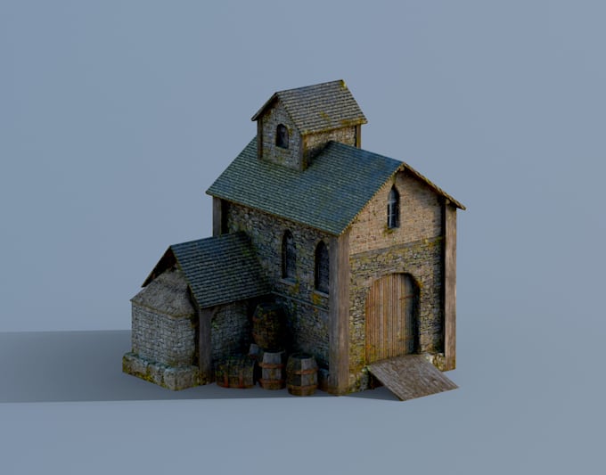 Gig Preview - 3d printable terrain sculpture,gothic window,mini cottage,diorama,3d house model