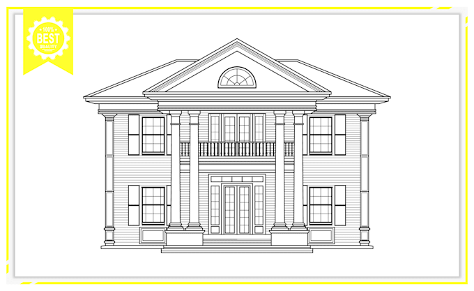 Gig Preview - Draw building vector line art illustration of your house